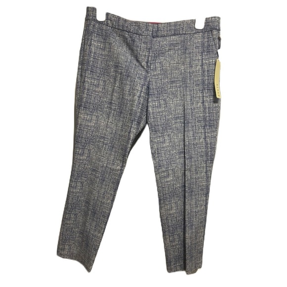 NWT Kenar Women’s Blue and White Abstract Print Pants Size 10 - Picture 2 of 9